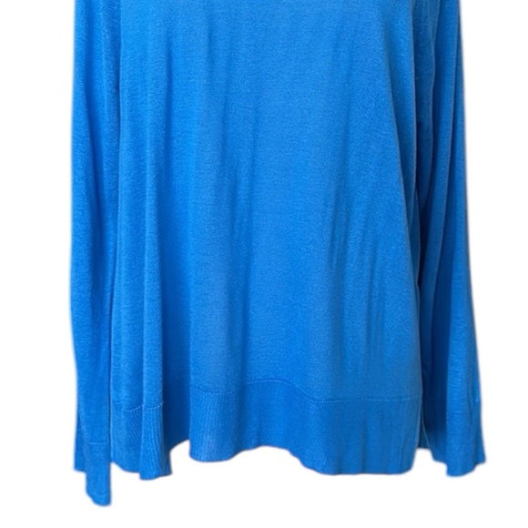 ZARA Cerulean Blue Pullover Sweater Boxy Lightweight Layer Size XL - Picture 4 of 14